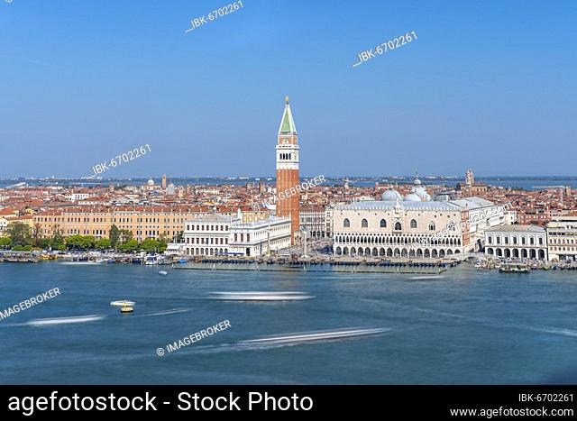 St. Mark's Square and Campanile, Venice, Veneto, Italy, Europe