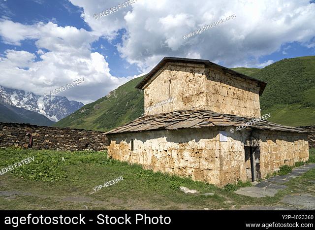 Lamaria monastery in Ushguli, Upper Svaneti, Georgia