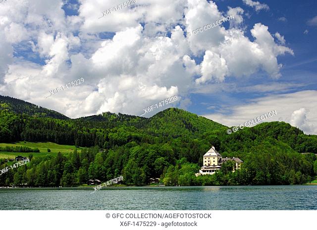 Castle Fuschel at Lake Fuschlsee in the Salzkammergut region near Salzburg, Austria
