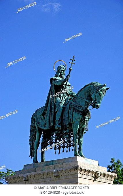 Statue of King Stephen, Stephen Rex, 977-1038, Budapest, Hungary, Europe