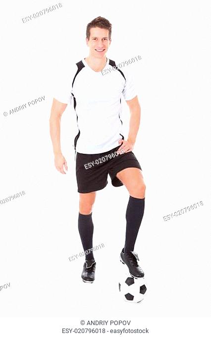Happy Male Soccer Player
