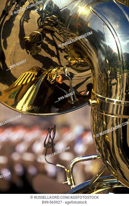Sousaphone, Military Brass Band, Changing Of The Guard, La Moneda, Santiago, Chile