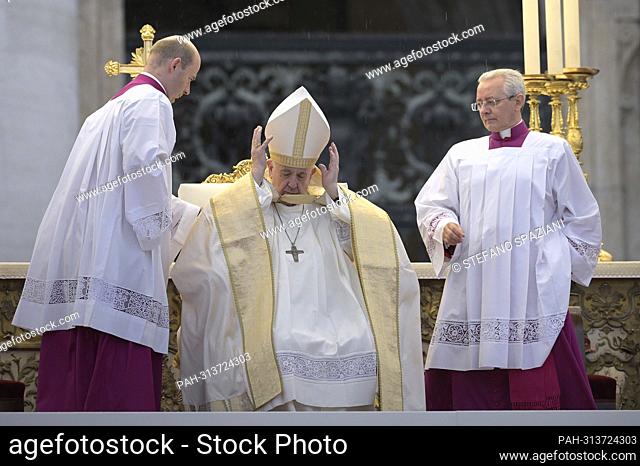 Pope Francis presides over the beatification ceremony of late Pope John Paul I, at the Vatican, Sunday, Sept. 4, 2022. - vatican city state/State of the Vatican...