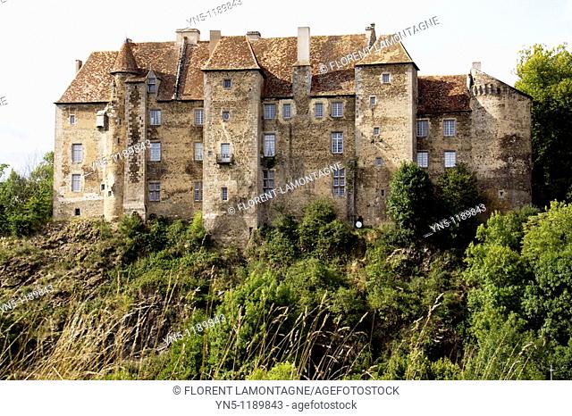 France, Limousin province, Departement of Creuse 23, Boussac   Castle of Boussac 15th century where the tapestry of La Licorne has been found by Proper Merimée...