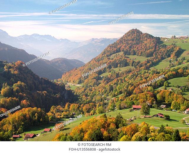Switzerland, Europe, Vaud, Le Sepey, scenic overlook