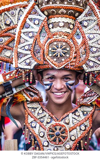 Participant in the Dinagyang Festival in Iloilo Philippines