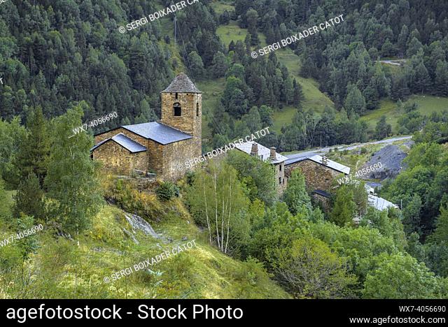 Os de Civís village in summer (Alt Urgell, Catalonia, Spain, Pyrenees)
