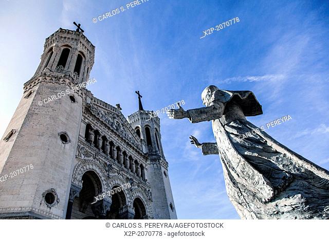 Basilica Notre-Dame de Fourvière, historic district of Vieux Lyon, UNESCO World Heritage, Lyon, France, Europe