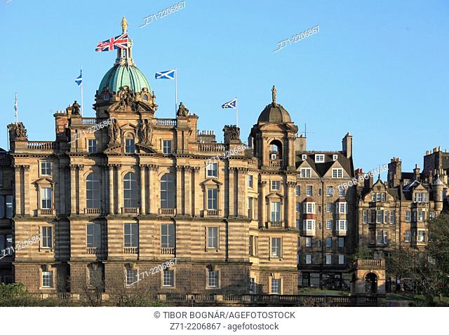 UK, Scotland, Edinburgh, Bank of Scotland, skyline,