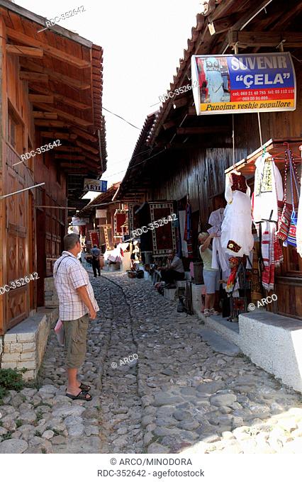 Bazaar street, Kruje, Republic of Albania, the Balkans / Kruja