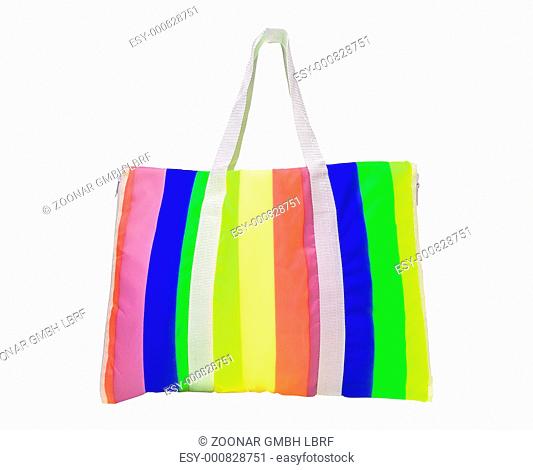 Multicolor bag isolated on white background