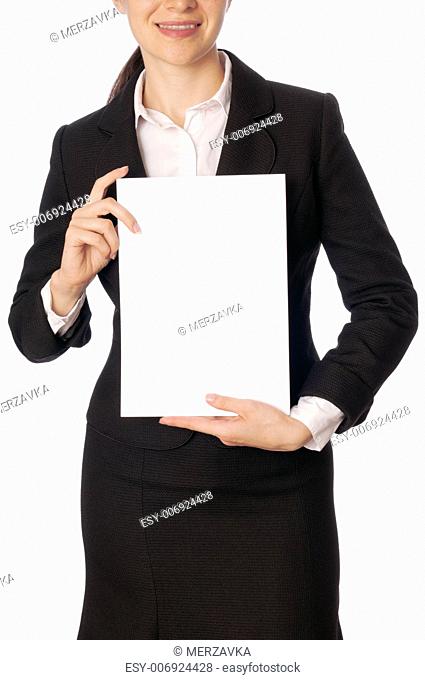 The new worker holds the blank paper in the hand