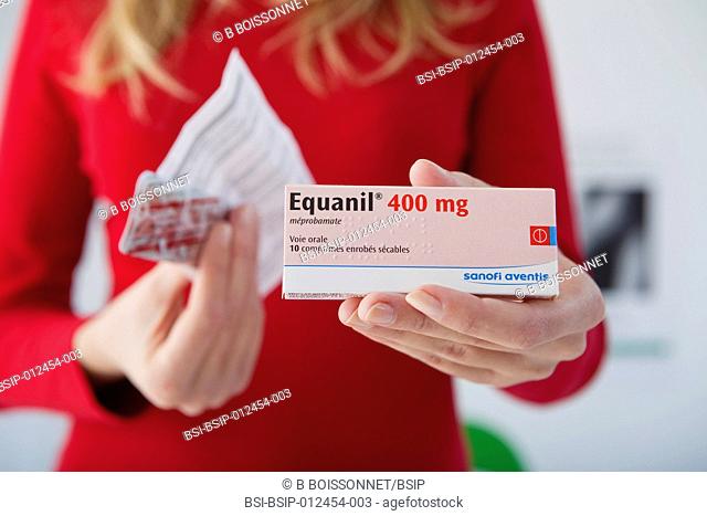Equanil anxyolitique, médicament retiré du marché le 10 janvier 2012, selon les recommandations de l'Afssaps