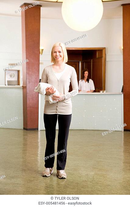 Woman in Spa Reception