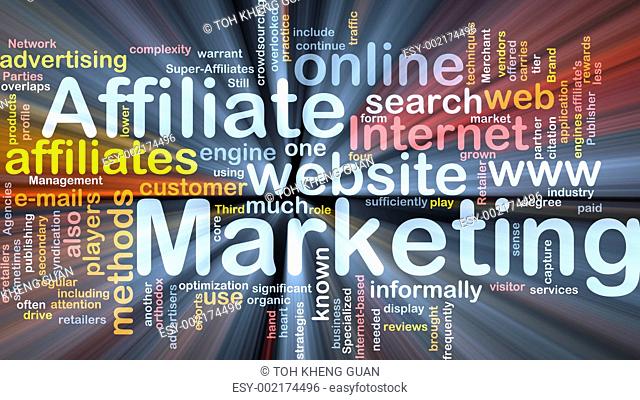 Affiliate marketing word cloud box package