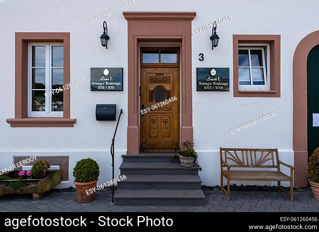 Mehring, Rhineland -Palatinate - Germany - 08 08 2020 House of the Lowen Moselle wine