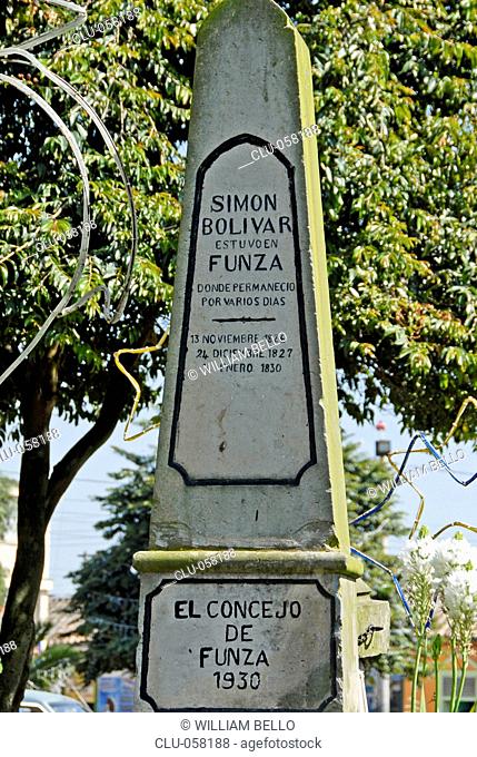 Tribute to the Liberator Simon Bolivar, Funza, Province of West Savannah, Cundinamarca, Colombia