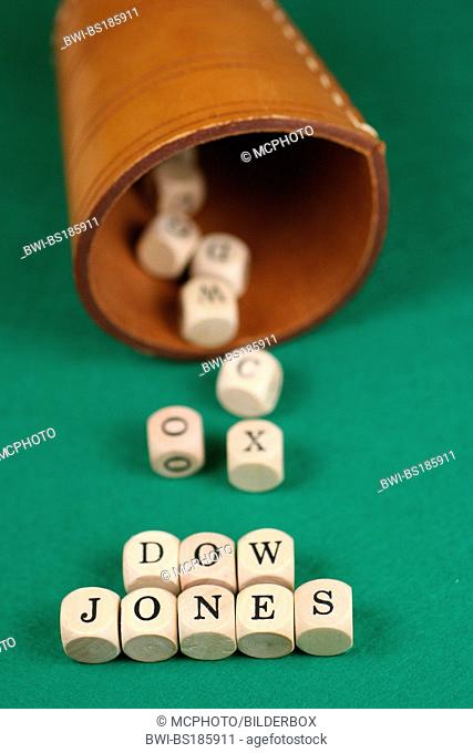 'DOW JONES' set by letter dice