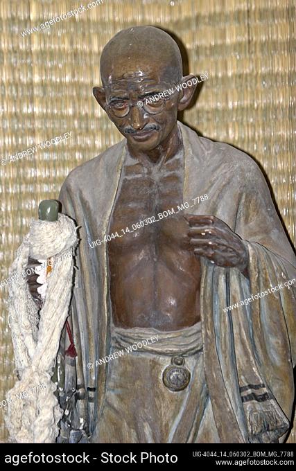 Mohandas Mahatma Gandhi statue Mani Bhavan Museum Bombay India