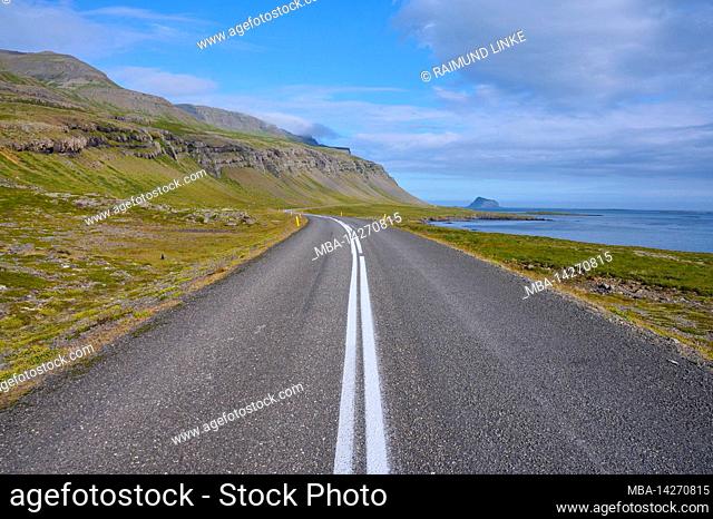 Straße, Fjord, Sea, Summer, Faskrudsfjordur, Austurland, Iceland