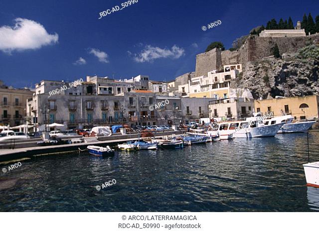 Harbour Lipari Lipari Islands Italy