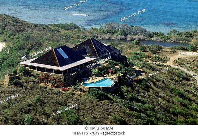 Sir Richard Branson's island home, Necker Island, in the British Virgin Islands in the Caribbean