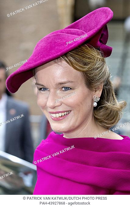 Queen Mathilde of Belgium visits Prime Minister Mark Rutte of The Netherlands at Palace Noordeinde in The Hague, The Netherlands, 8 November 2013