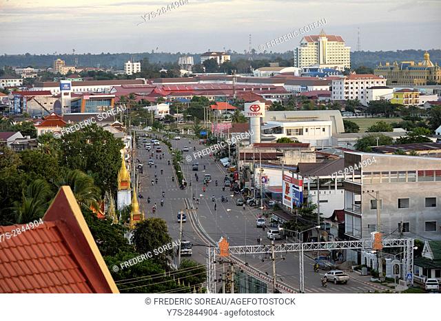 City view of Pakse, South Laos, Southeast Asia