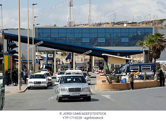The Tarajal border checkpoint between Ceuta and Morocco  Spain