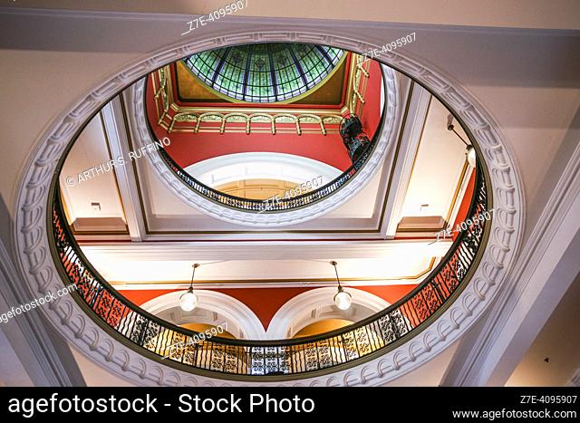 Ceiling dome of Queen Victoria building. Sydney, New South Wales, Australia