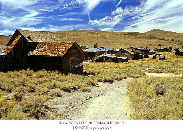 Old buildings at Bodie Ghost Town, California, USA