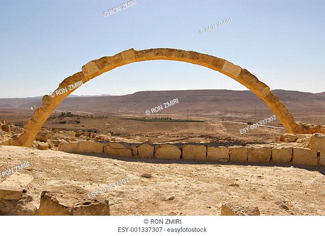 Arch in an ancient desert city Israel