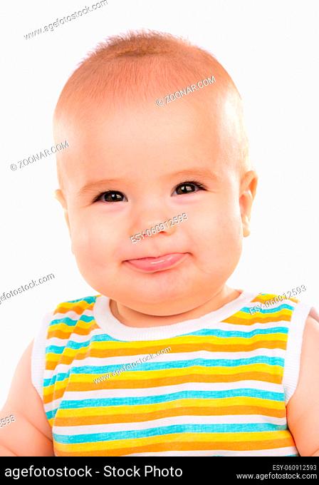 Happy Little Baby isolated on white background