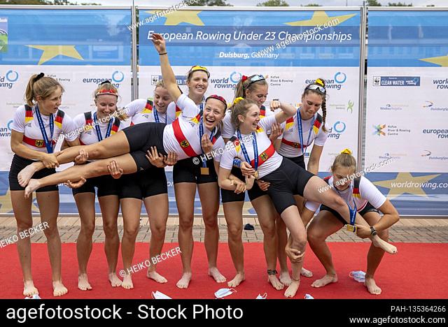 Germany, Duisburg, Regattabahn, 06.09.2020, emspor, emonline, despor, deonline, 2020 European Rowing Under 23 Championships Image: Women's Eight