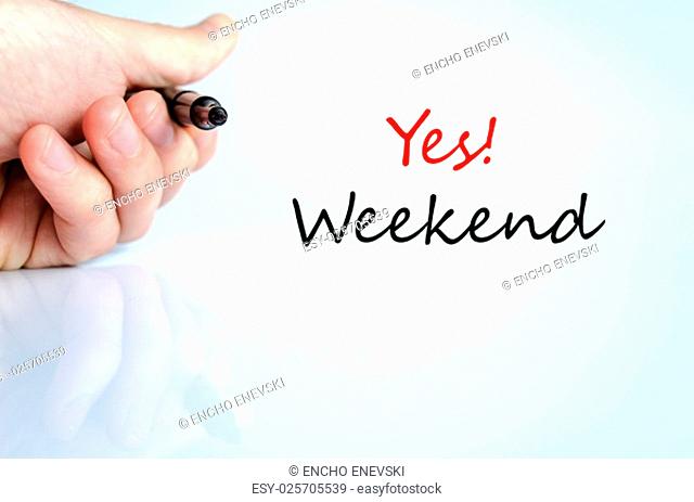 Weekend text concept isolated over white background