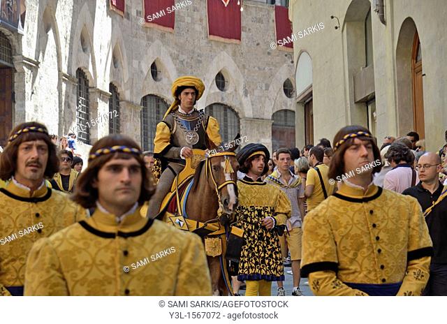 Palio parade, Siena, Tuscany, Italy