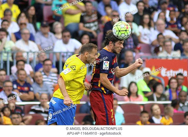 2015 La Liga Football Barcelona v UD Las Palmas Sep 26th. 26.09.2015. Nou Camp, Barcelona, Spain. La Liga, football. Barcelona versus UD Las Palmas