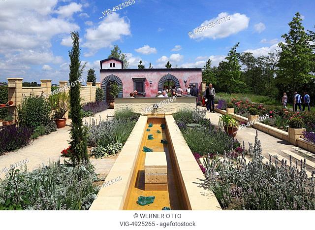 D-Zuelpich, Zuelpicher Boerde, Fore-Eifel, Eifel Foreland, Rhineland, North Rhine-Westphalia, NRW, horticultural show of NRW 2014, park, Italian mansions garden