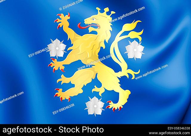 3D Doetinchem coat of arms (Gelderland), Netherlands. 3D Illustration