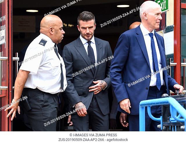 May 9, 2019 - London, London, United Kingdom - David Beckham at court. ..David Beckham leaving the Bromley Magistrates' Court this afternoon.