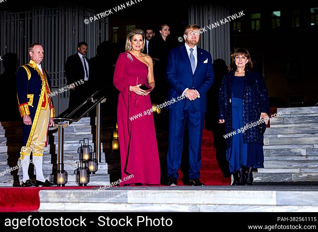 ATHENS - King Willem-Alexander of The Netherlands and Queen Maxima of The Netherlands host a concert for the Greek President Katerina Sakellaropoulou at the...