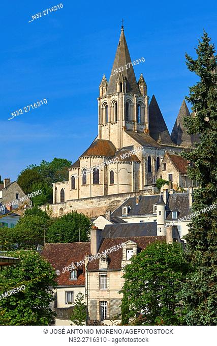 Loches, Saint Ours Church, Indre-et-Loire, Touraine, Pays de la Loire, Loire Valley, UNESCO World Heritage Site, France