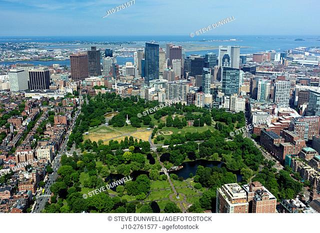 Boston Common, aerial view, Boston, Massachusetts, USA
