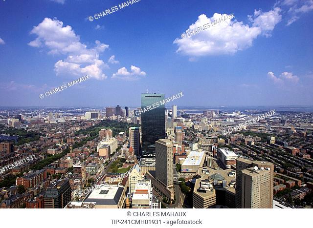USA, Massachusetts, Boston, aerial view fron the Prudential Tower