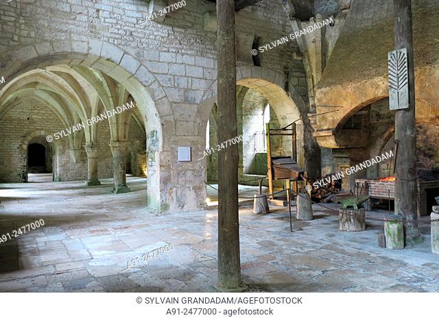 France, Burgundy, Cote d'Or (21), cistercian abbey of Fontenay founded in 1118 by Saint Bernard listed by the UNESCO as world heritage, the forge or smithy