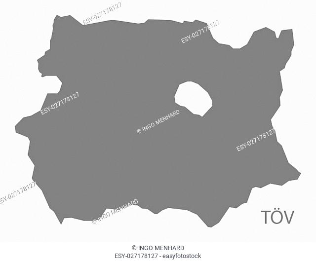 Tov Mongolia Map grey