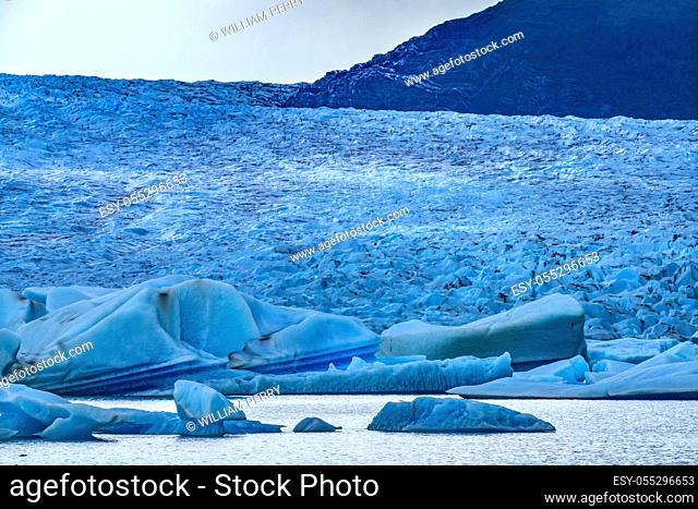Blue Grey Glacier Lake Southern Patagonian Ice Field Torres del Paine National Park Patagonia Chile