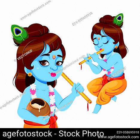 Cartoon krishna pot Stock Photos and Images | agefotostock
