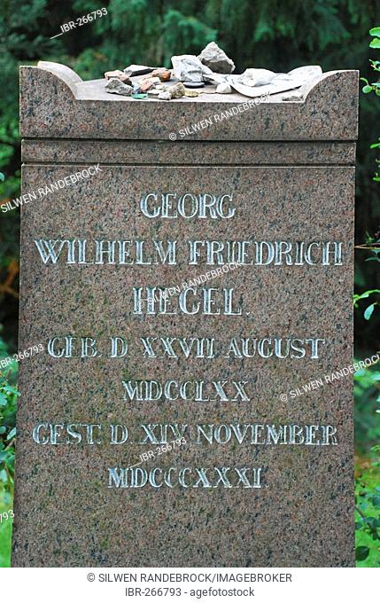 Grave of Georg Friedrich Wilhelm Hegel Dorotheenstaedtischer Friedhof Berlin Germany