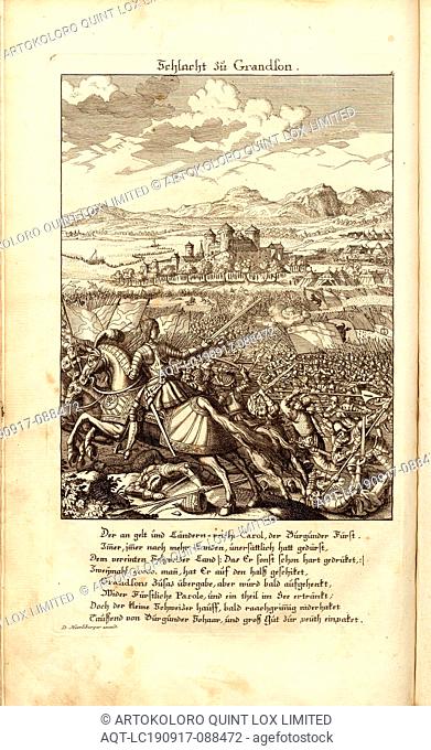 Battle for Grandson, Battle scene at the Battle of Grandson 1476, Fig. 1, p. 288, Diebold Schilling: Diebold Schillings Beschreibung der burgundischen Kriegen:...